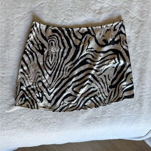 Zebra Print Pretty Little Thing Mini Skirt